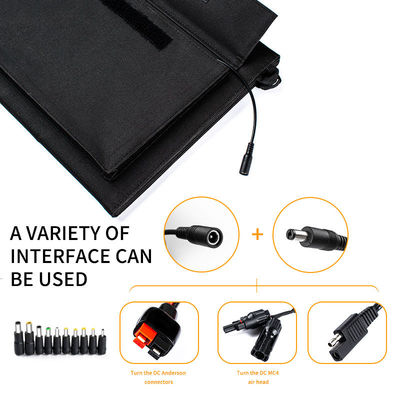 Bảng điều khiển năng lượng mặt trời có thể gập lại bằng silicon đơn tinh thể ngoài trời Bộ sạc pin ô tô 50w 80w 100W