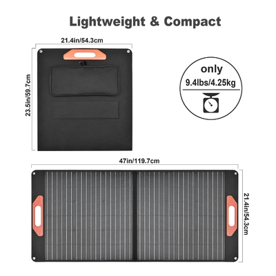 Bộ sạc năng lượng mặt trời Etfe 100w Bảng điều khiển cho cắm trại mùa hè Van RV