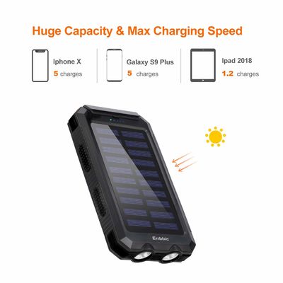 Bộ sạc dự phòng đa năng ODM Bộ sạc dự phòng năng lượng mặt trời 20000 mah