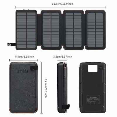 Bảng sạc dự phòng năng lượng mặt trời OEM 25000mAh 6W cho điện thoại di động