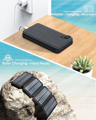 Bảng sạc dự phòng năng lượng mặt trời OEM 25000mAh 6W cho điện thoại di động