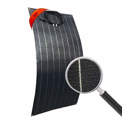 100 Watt không thấm nước Bảng điều khiển năng lượng mặt trời đơn tinh thể linh hoạt Mô-đun năng lượng mặt trời đơn tinh thể cho RV