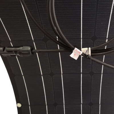 100 Watt không thấm nước Bảng điều khiển năng lượng mặt trời đơn tinh thể linh hoạt Mô-đun năng lượng mặt trời đơn tinh thể cho RV