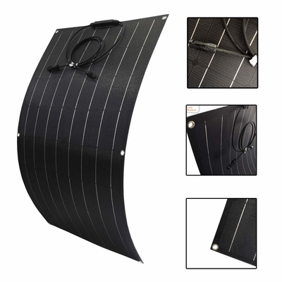 Bảng điều khiển năng lượng mặt trời đơn tinh thể có thể uốn cong 12V 100w Linh hoạt