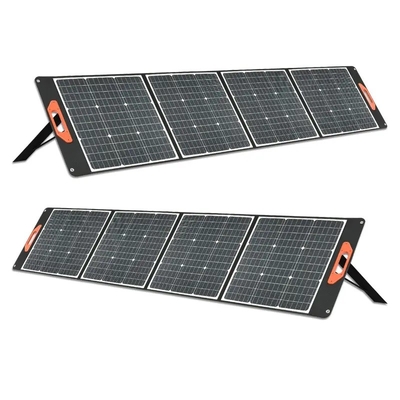 Pin mặt trời Mono Bảng điều khiển năng lượng mặt trời di động Bảng điều khiển năng lượng mặt trời có thể gập lại 200W với đầu ra USB