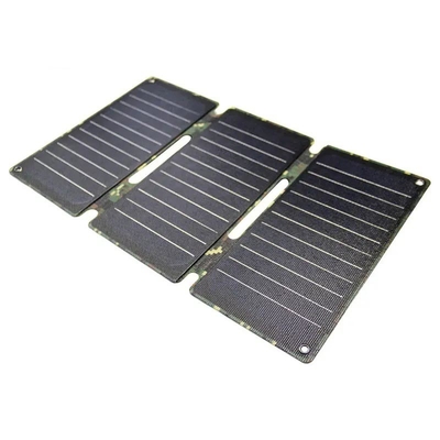 Bộ sạc USB 12V Bảng điều khiển năng lượng mặt trời di động 21W Tấm pin mặt trời có thể gập lại bằng silicon đơn tinh thể