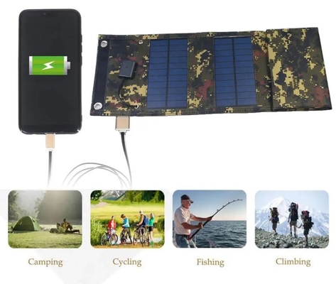 Tấm năng lượng mặt trời gấp di động không thấm nước Mini 15W USB cho pin điện thoại di động