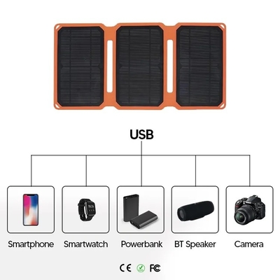 Bảng điều khiển năng lượng mặt trời mini nhỏ 15W Tấm sola di động gấp chống nước ngoài trời