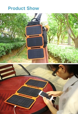 Bảng điều khiển năng lượng mặt trời mini nhỏ 15W Tấm sola di động gấp chống nước ngoài trời