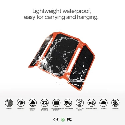 Bảng điều khiển năng lượng mặt trời mini nhỏ 15W Tấm sola di động gấp chống nước ngoài trời