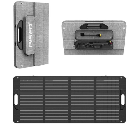 Mini Outdoor 100w Bảng điều khiển năng lượng mặt trời có thể gập lại Sạc linh hoạt Chống thấm nước Toàn màu đen