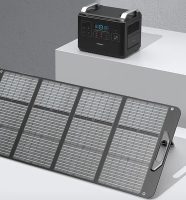 Mini Outdoor 100w Bảng điều khiển năng lượng mặt trời có thể gập lại Sạc linh hoạt Chống thấm nước Toàn màu đen
