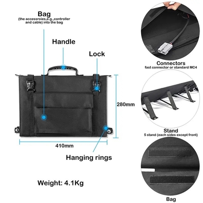 Bảng điều khiển năng lượng mặt trời gấp 120w di động Tế bào năng lượng mặt trời Mono ETFE Lamination