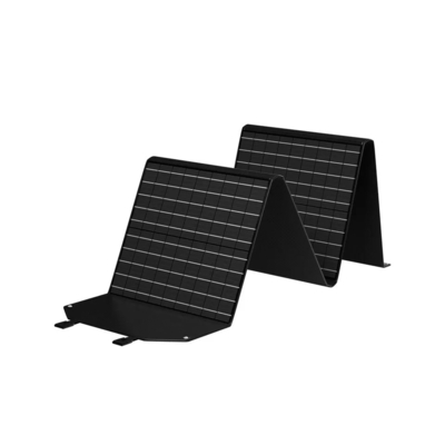 Bảng điều khiển năng lượng mặt trời có thể gập lại 100w linh hoạt màu đen cho bộ sạc máy tính xách tay / Cắm trại ngoài trời