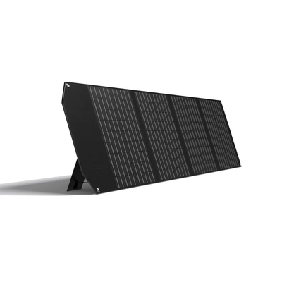 Bảng điều khiển năng lượng mặt trời có thể gập lại 100w linh hoạt màu đen cho bộ sạc máy tính xách tay / Cắm trại ngoài trời