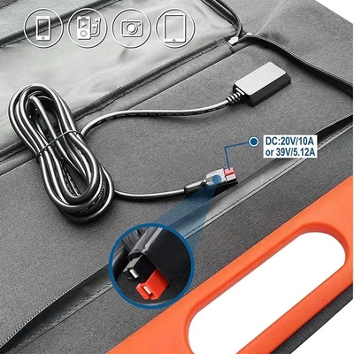 Trọng lượng nhẹ không thấm nước 100w Bảng điều khiển năng lượng mặt trời gấp Bộ sạc chăn năng lượng mặt trời cho ngoài trời