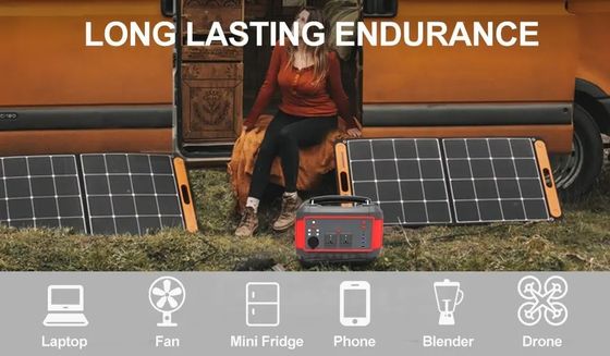 600W USB sạc nhanh Máy phát năng lượng mặt trời pin lithium di động Nhà máy điện AC DC