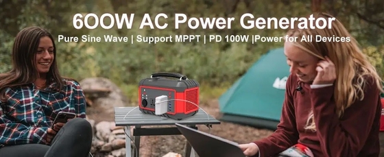 Nhà sản xuất Trung Quốc Trạm phát điện pin lithium di động 600W AC DC USB Máy phát điện năng lượng mặt trời sạc nhanh
