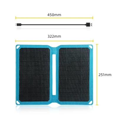Phân tích năng lượng mặt trời gập 10W cho cắm trại du lịch đi bộ đường dài