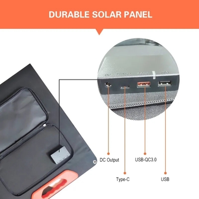 Tấm pin mặt trời gấp di động 60W 100W 150W 200W cho cắm trại ngoài trời