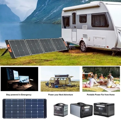Bảng điều khiển năng lượng mặt trời cắm trại gấp di động 120w hiệu quả cao mới Bộ dụng cụ năng lượng mặt trời caravan 100W 200W có đầu ra USB