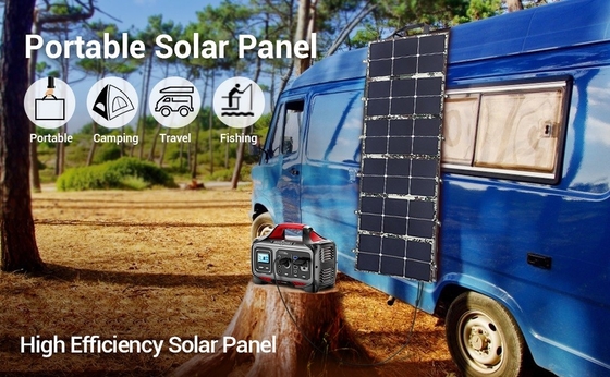 110W tấm pin mặt trời gấp ETFE Dải cầm 6 Bộ sạc đi du lịch Gói mặt trời sử dụng gia đình