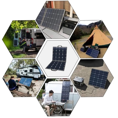Chất Lượng Tuyệt Vời Di Động Sunpower 6 Gấp ETFE 60W Có Thể Gập Lại Tay Kích Thước Túi Sạc Năng Lượng Mặt Trời Bảng Điều Khiển Với Cổng Usb Chung