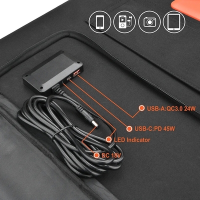 Bộ sạc pin mặt trời ETFE 100W có thể gập lại 60w 100w 3 lần 5 lần mỗi mô-đun năng lượng mặt trời duy nhất để sạc điện di động