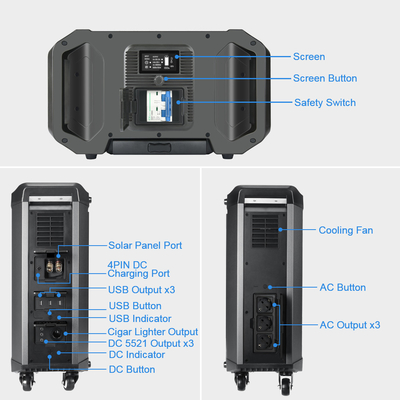 Pin 2500W MPPT Solar Generato Lifepo4 với bảo vệ quá áp