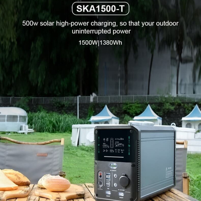 Trạm điện Li Ion có thể sạc lại 1500W để lưu trữ khẩn cấp khi du lịch ngoài trời