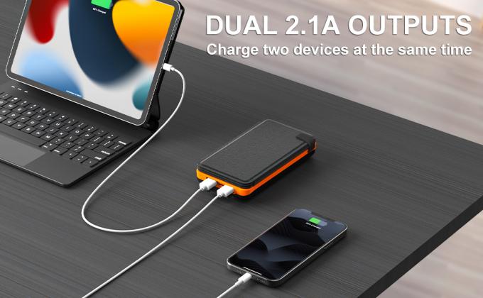 Bảng sạc dự phòng năng lượng mặt trời OEM 25000mAh 6W cho điện thoại di động 1