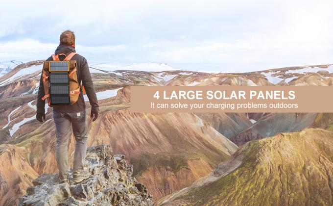 Bảng sạc dự phòng năng lượng mặt trời OEM 25000mAh 6W cho điện thoại di động 2