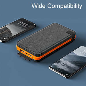 Bảng sạc dự phòng năng lượng mặt trời OEM 25000mAh 6W cho điện thoại di động 3