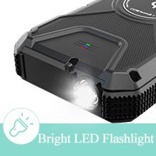 Bộ sạc dự ph&ograve;ng năng lượng mặt trời kh&ocirc;ng d&acirc;y di động 18W QC3.0 với 4 đầu ra 4